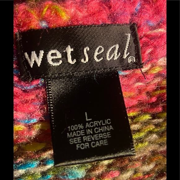 wet seal Boho Knit Sweater Juniors L Fits S M Top - Picture 8 of 12